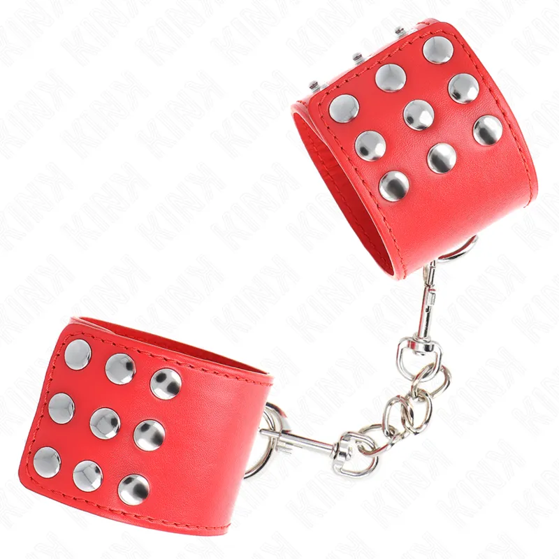 Kink - Wrist Restraints With Snap Fasten Red Adjustable 19-24 Cm X 5.5 Cm 1