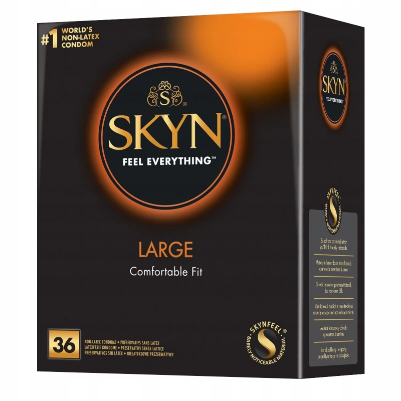 Skyn - large extra veľké kondómy bez latexu 36 kusov