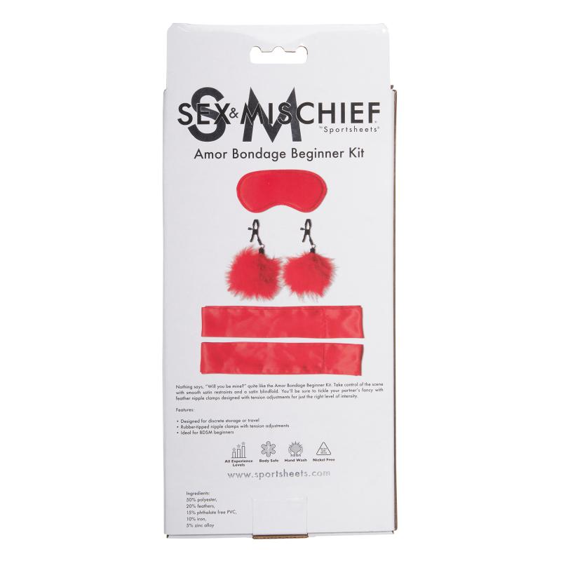 Sportsheets - S&M Amor Bondage Beginner Kit Red