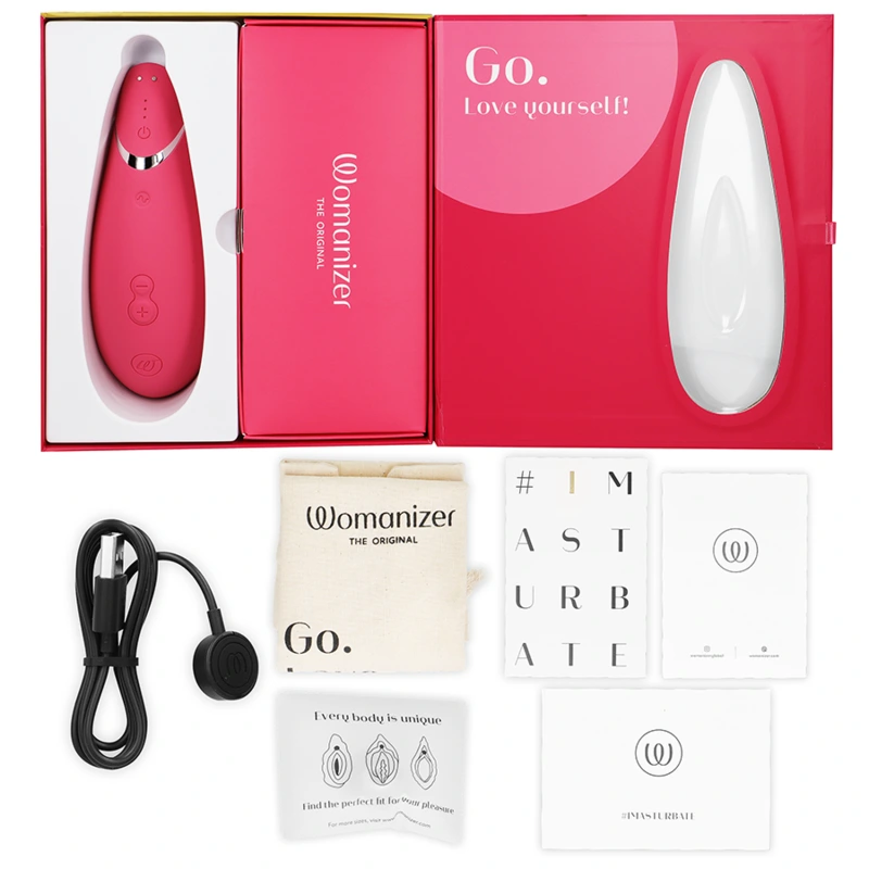 Womanizer - premium 2 clitoral stimulator raspberry 5