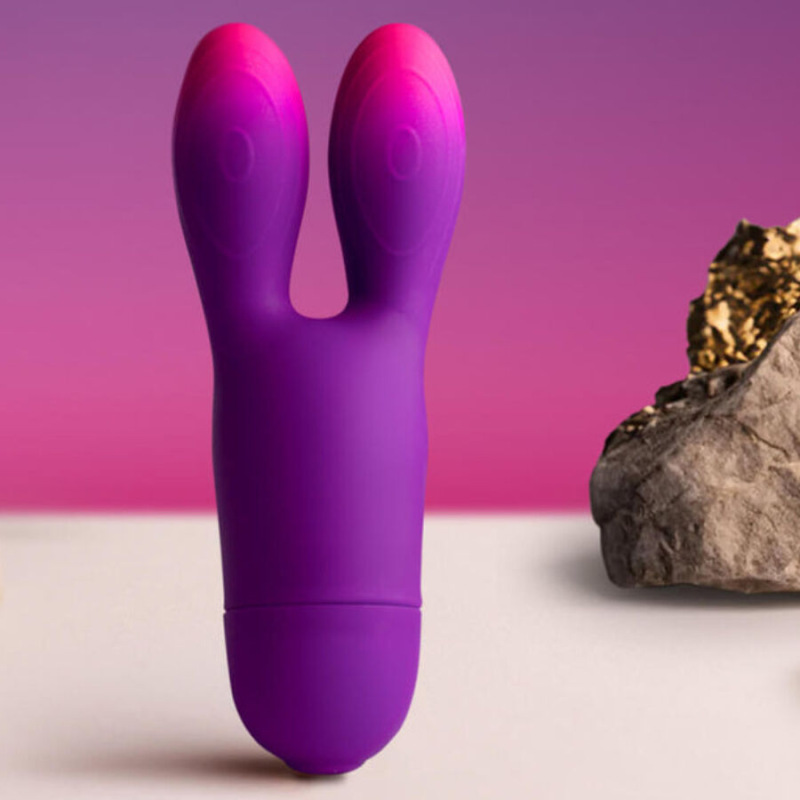 Rocks- off - glo-girl bunny purple flexible vibrator 1