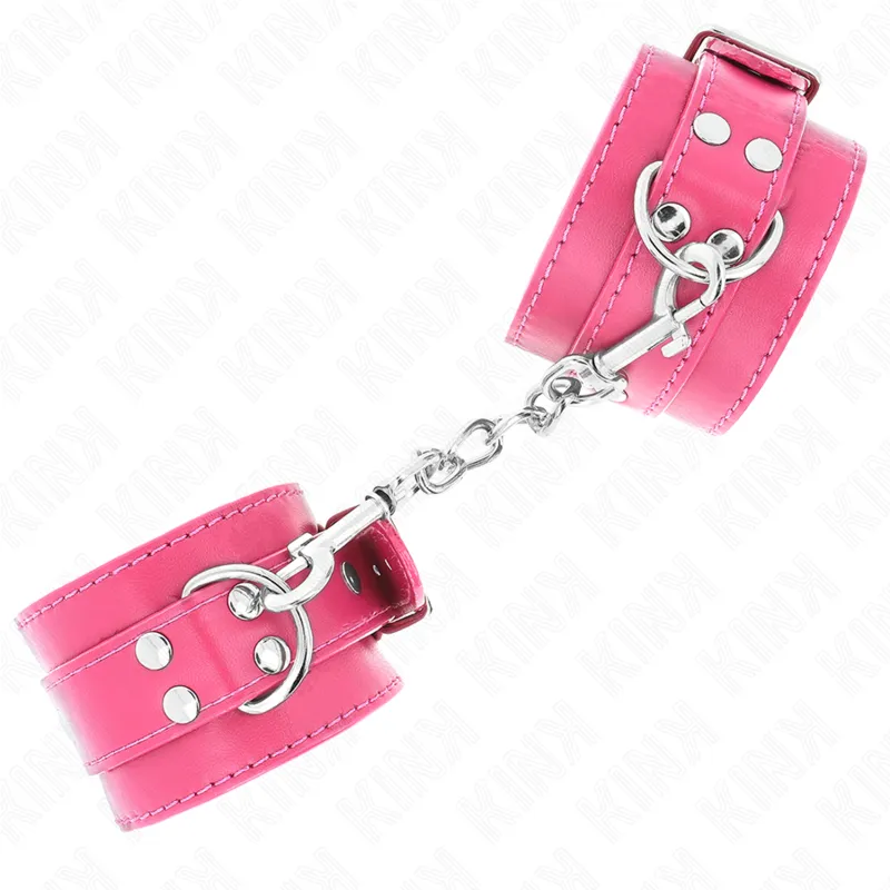 Kink - Wrist Restraints Raspberry Rose With Raspberry Rose Lining Adjustable 20-28 Cm X 5. 1