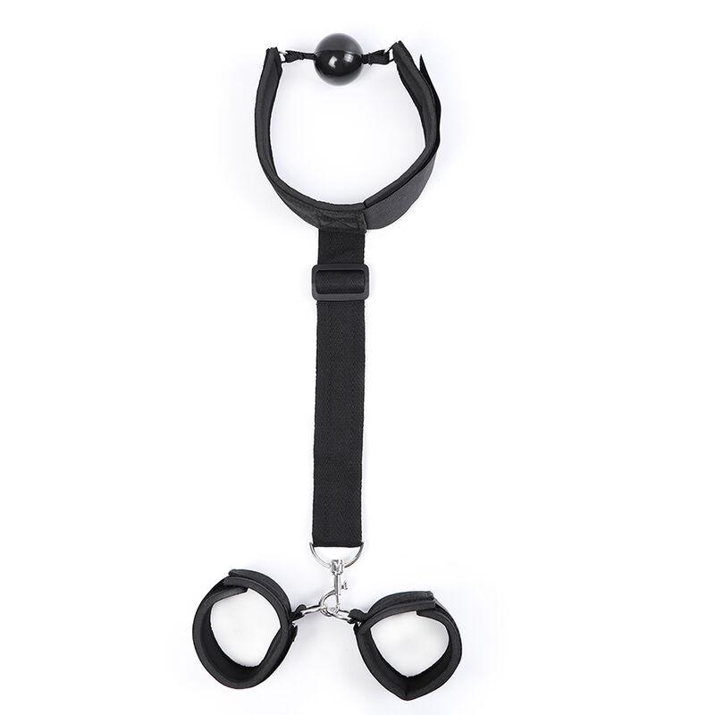 Ohmama Fetish Neoprene Gag With Hand Cuffs 6