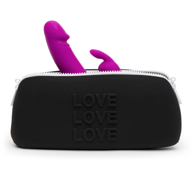 Happy Rabbit - Love Storage Zip Bag Medium Black 3