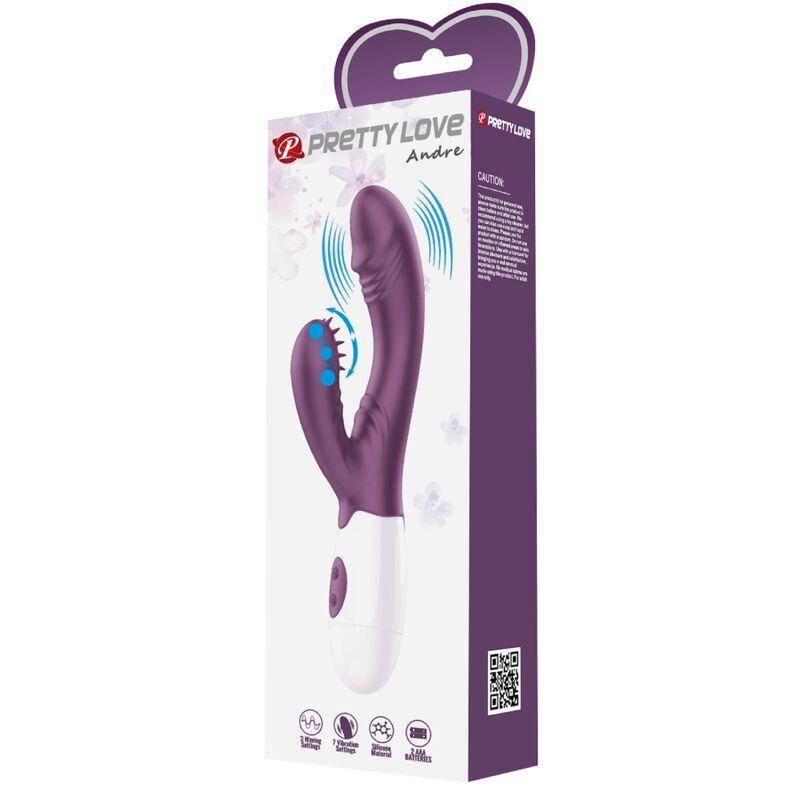 Pretty Love - Andre Rabbit Vibrator & G-Point Stimulator Purple 9