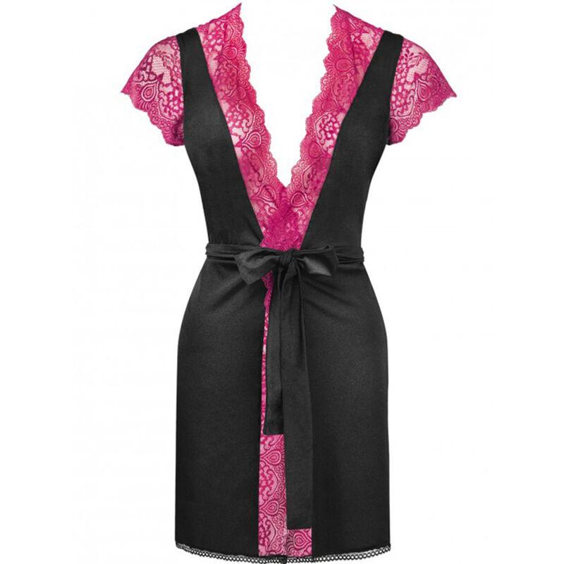 Livco Corsetti Fashion - Kumiko Lc 90428 Dressing Gown + Panty Black S/M