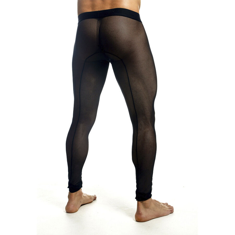 Mob - black transparent tights size xl 3