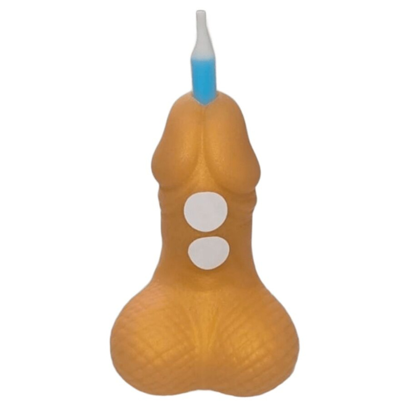 Diablo picante - penis birthday number candle golden