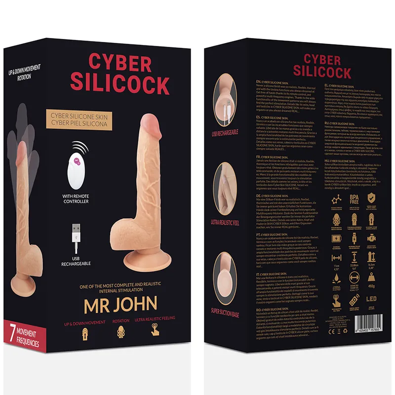 Cyber Silicock Realistico Control Remoto Mr John - Vibrátor 6