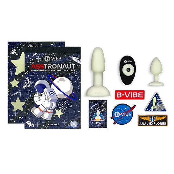 B-Vibe - Asstronaut Glow-In-The-Dark Butt Play Set