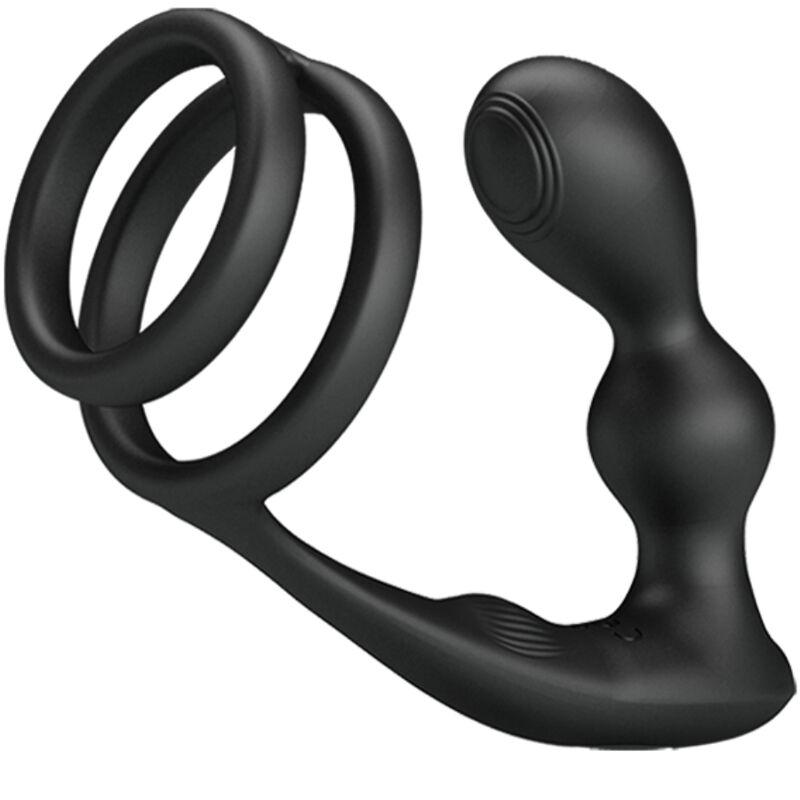 Pretty Love - Marshall Penis Ring With Vibratory Anal Plug With Remote Control