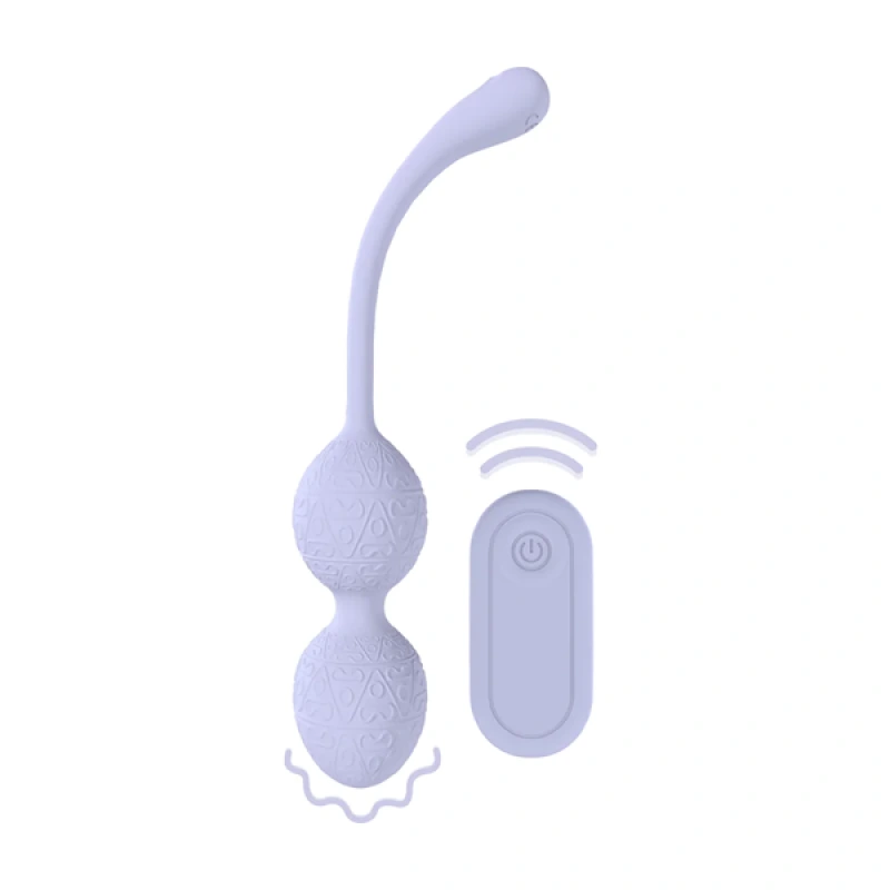 Loveline Vibrating Bead Kegel with Remote Control - Lavender