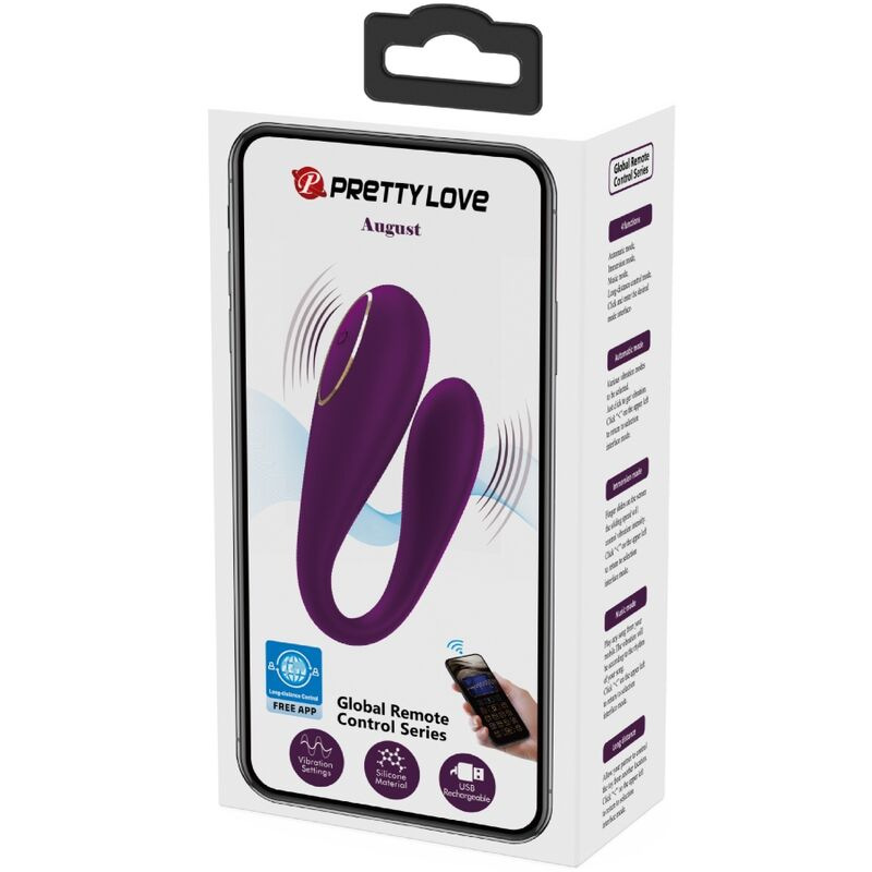 Pretty love - august remote global double pleasure vibrator 6