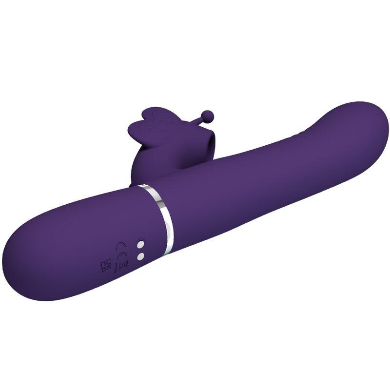 Pretty Love - Multifunction Rabbit Vibrator 4 In 1 Butterfly Purple