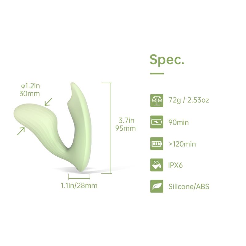Magic Motion Umi Smart Wearable Dual Motor Vibrator Green - Vibračné Nohavičky 3