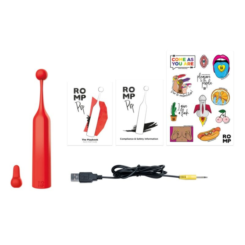 Romp - pop high frequency clitoral stimulator red 11