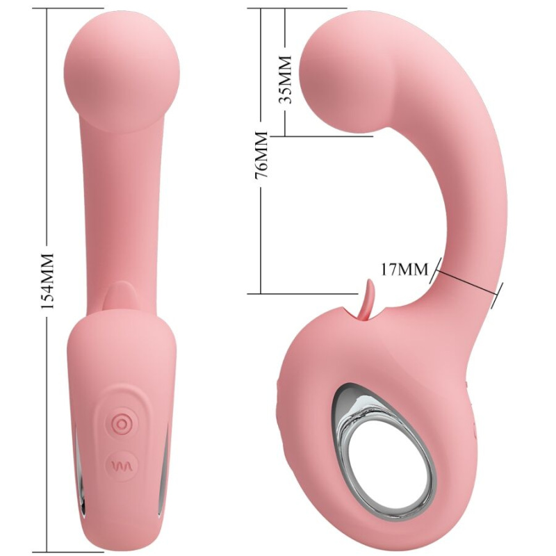 Pretty love - erynnyes g-spot vibrator + clitoris stimulator 10 vibrations pink 6