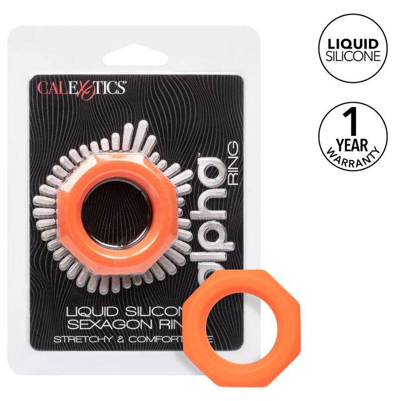 California Exotics Alpha Sexagon Ring Orange 2