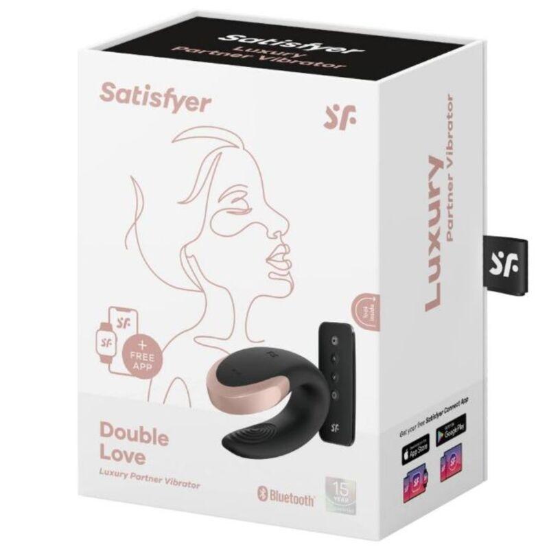 Satisfyer Double Love Luxury Partner Vibrator - Black - Vibrátor Pre Páry