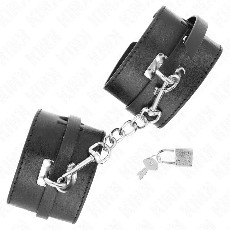 Kink - Deluxe Locking Wrist Restraints Black Adjustable 14.5-21 Cm X 6 Cm 1