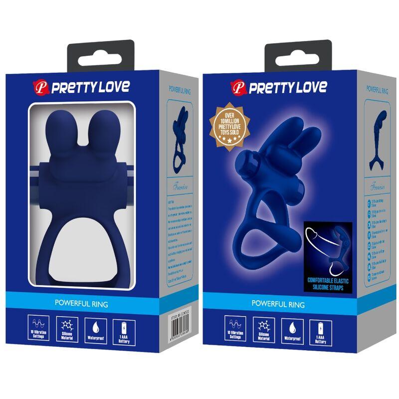 Pretty love - francisco double vibrating ring rabbit blue 9