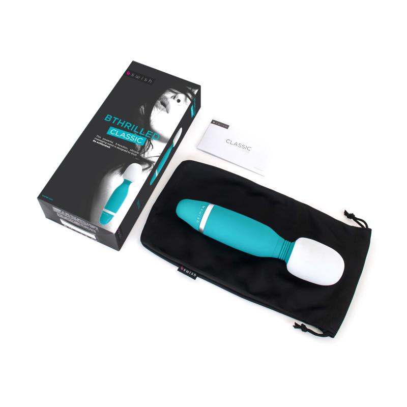 B Swish - Bthrilled Classic Wand Vibrator Jade - Masážna Hlavica 5