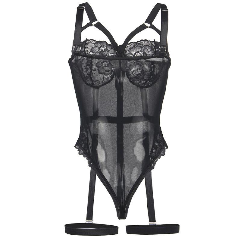 Subblime - Teddy With Garter Strap Detail Chest Black S/M 5