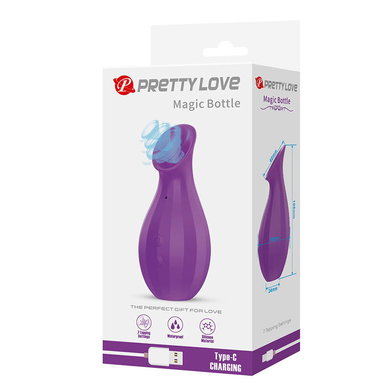 Pretty love - magic bottle rechargeable clitoral suction stimulator purple 1