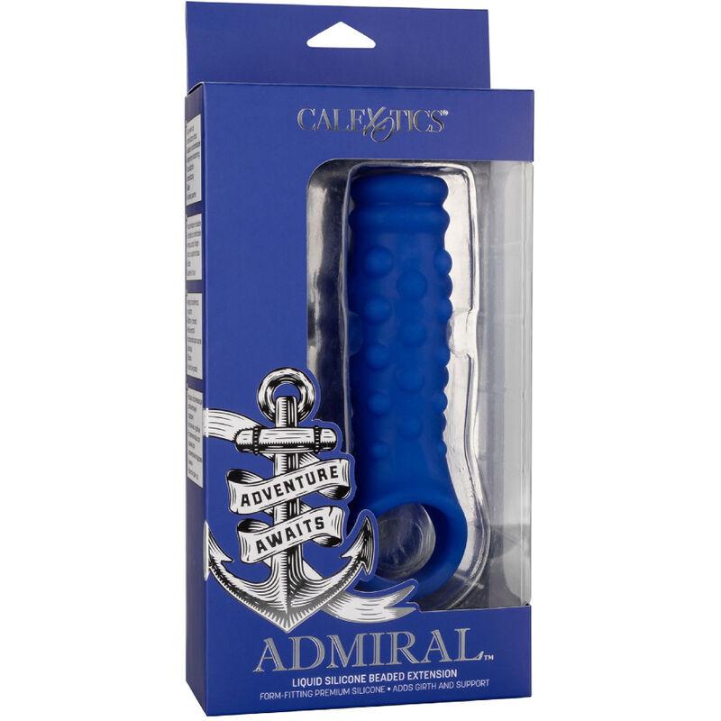 Admiral - Beaded Penis Cover Liquid Silicone Blue