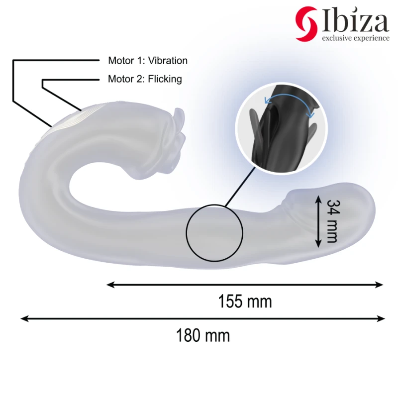Ibiza - rose vibrator flicking effect and clit stimulator 3
