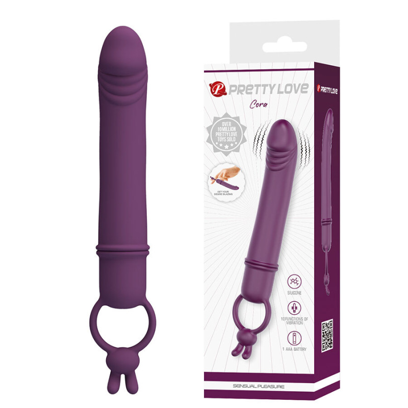Pretty love - cora vibrator penis form with resistance ring