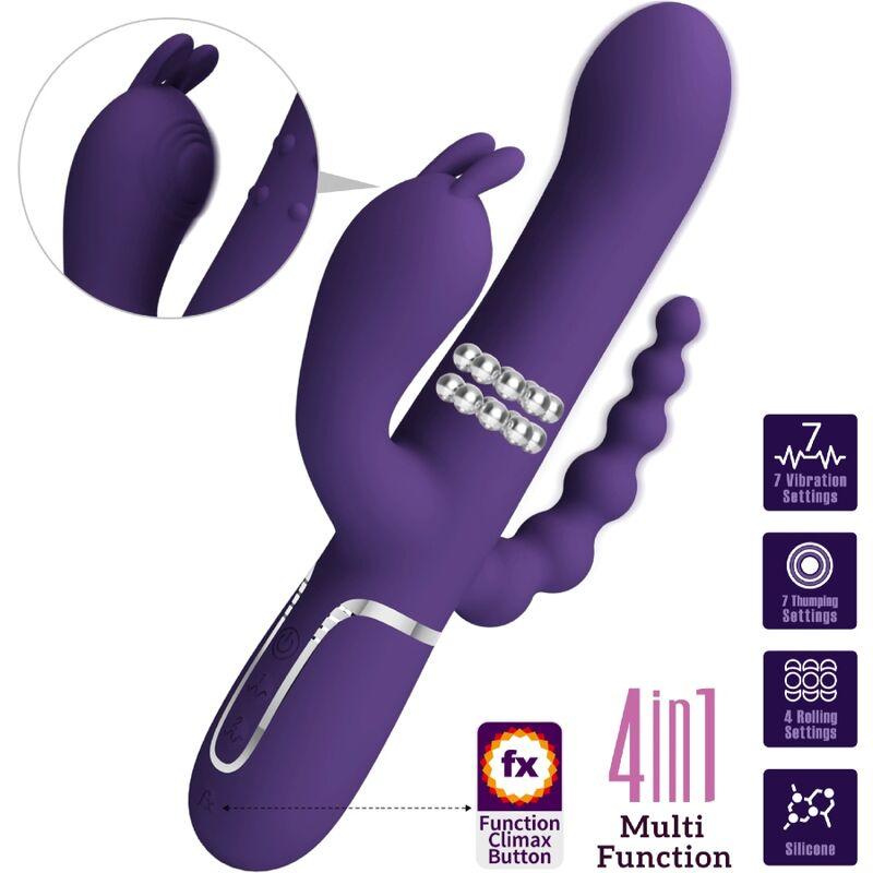 Pretty love - cammy triple vibrator multifunction 4 in 1 purple 4