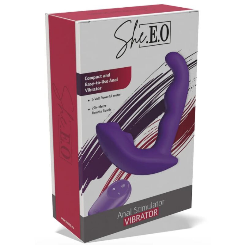 She.e.o - rotating vibrating anal stimulator with remote control - purple 8