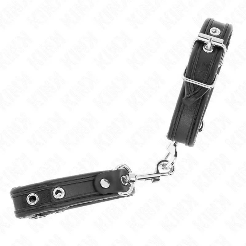 Kink - Mini Black Wristbands With Studs Adjustable 16-22 Cm X 2 Cm 1