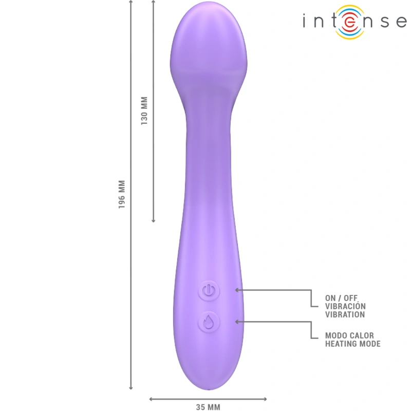 Intense - becky vibrator 19 cm heatable 7 vibrations purple 5