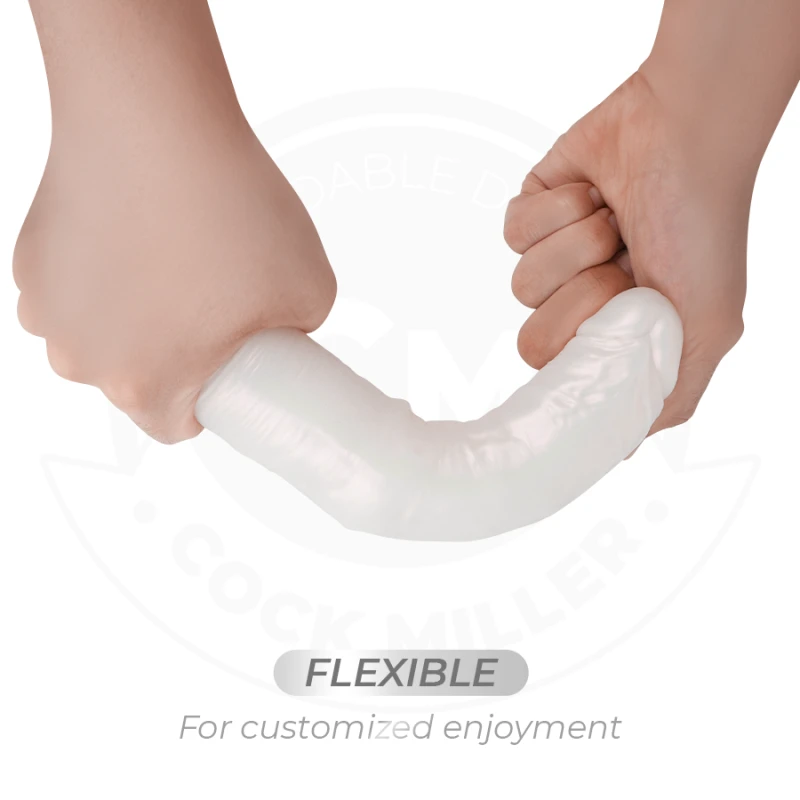 Cock miller - dildo with suction cup, lights and vibration with remote control white 19.5 cm 6