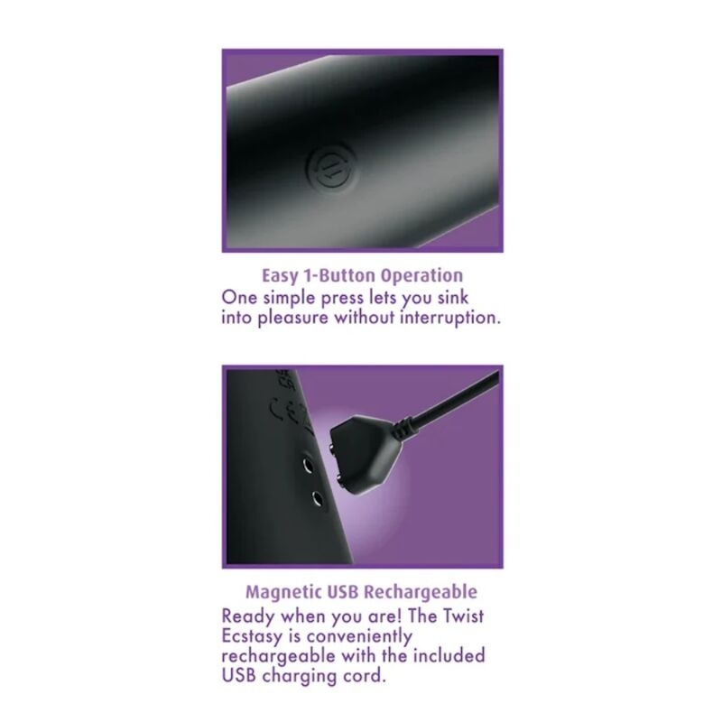 Anal fantasy elite - twist ecstasy rechargeable rotating anal stimulator 2