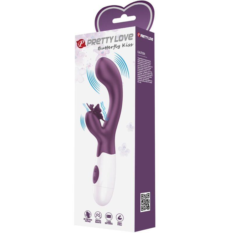Pretty love - butterfly kiss rabbit vibrator & g-spot stimulator purple 5