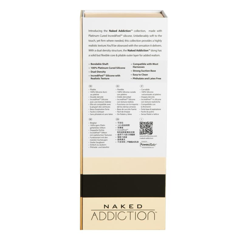 Naked Addiction - 22,8 Cm Silicone Bendable Dual Density Dildo Vanilla 5