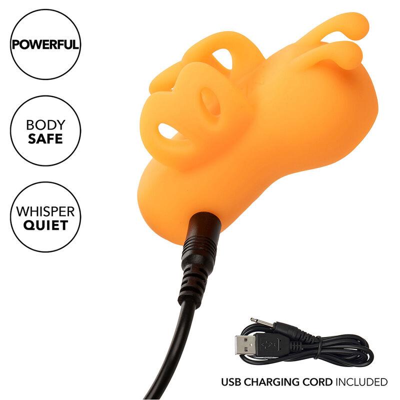 Calexotics - Neon Vibes The Buzzing Vibe Finger Stimulator 10 Vibrations Orange