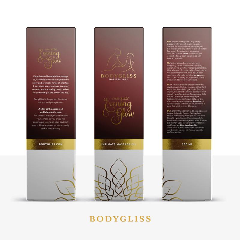 Bodygliss - Intimate Massage Oil Chai Bliss Evening Glow 1
