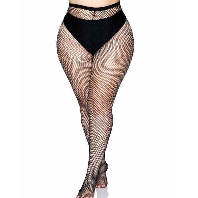 Leg Avenue Backseam Pantyhose - Black Plus Size