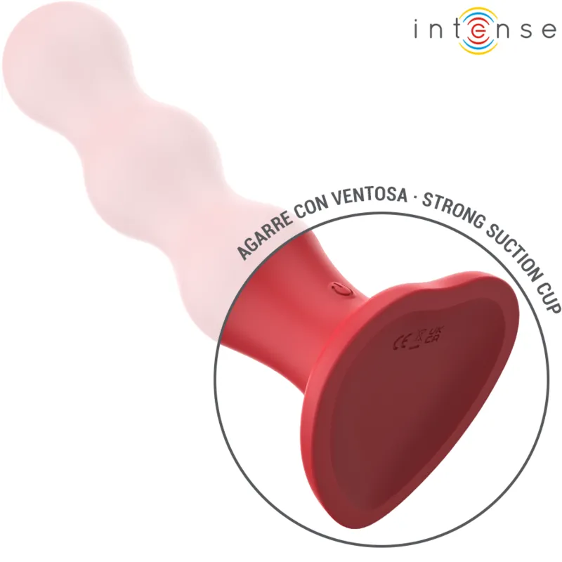 Intense - cody vibrator with suction cup red remote control 4