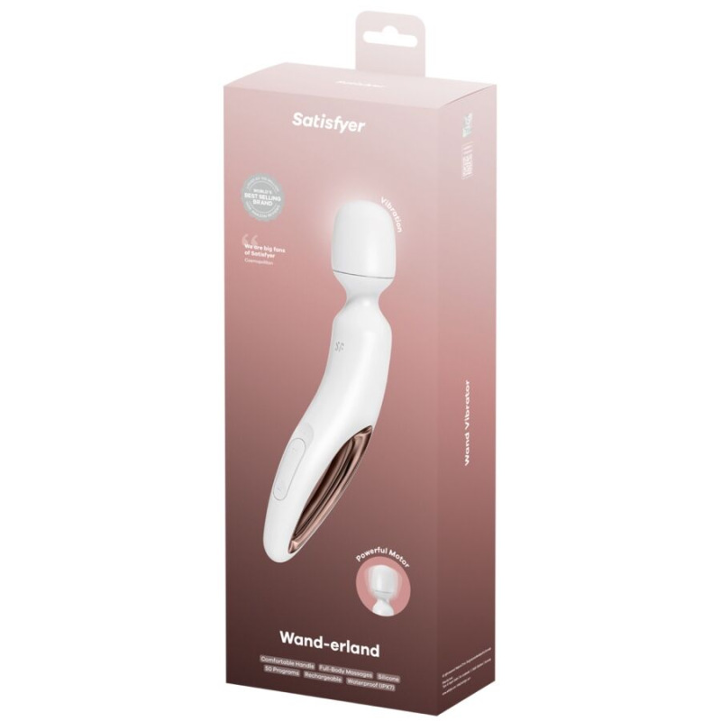 Satisfyer - wand erland vibrating massager white 4