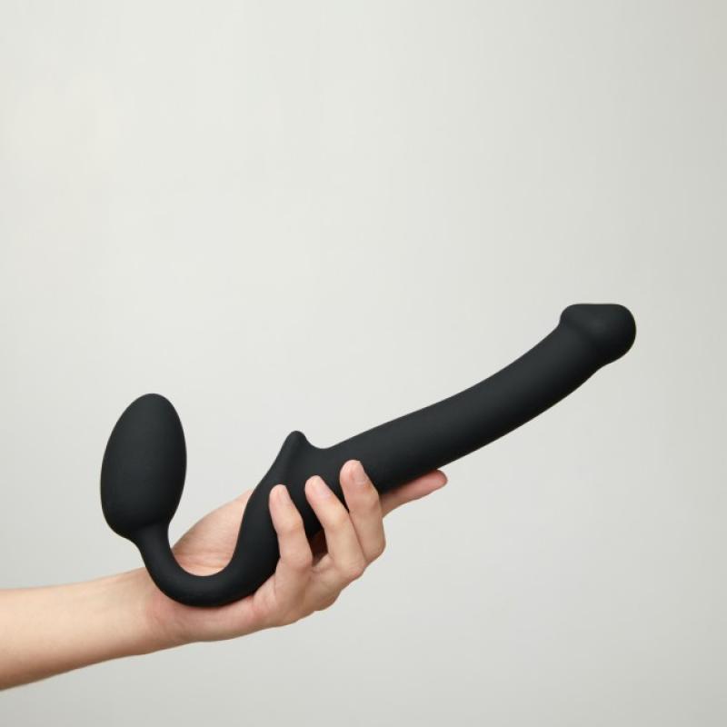 Strap-On-Me Semi-Realistic Bendable Strap-On Black S - Pripínací Penis