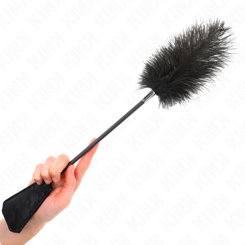 Kink - ostrich feathers for tickle with lace pallet 56 cm