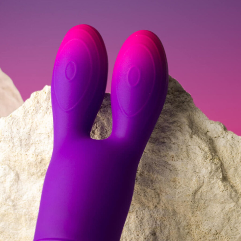 Rocks- off - glo-girl bunny purple flexible vibrator 4