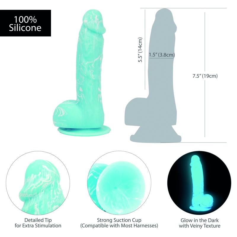 Addiction - Luke 7.5 Inch Blue Glow In The Dark 3