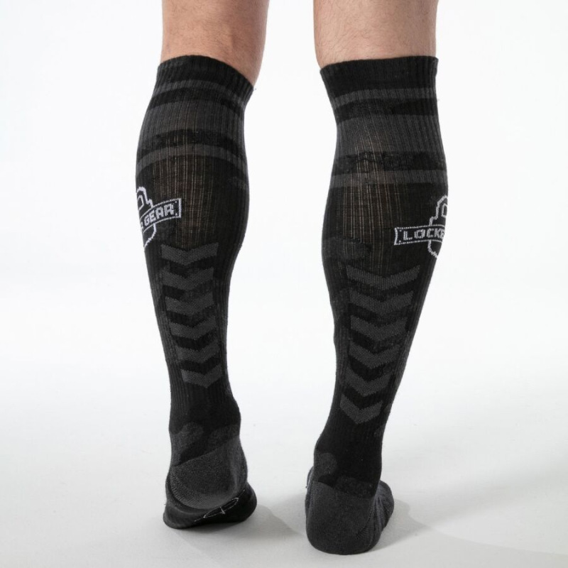 Locker gear - full military knee high socks black one size 1