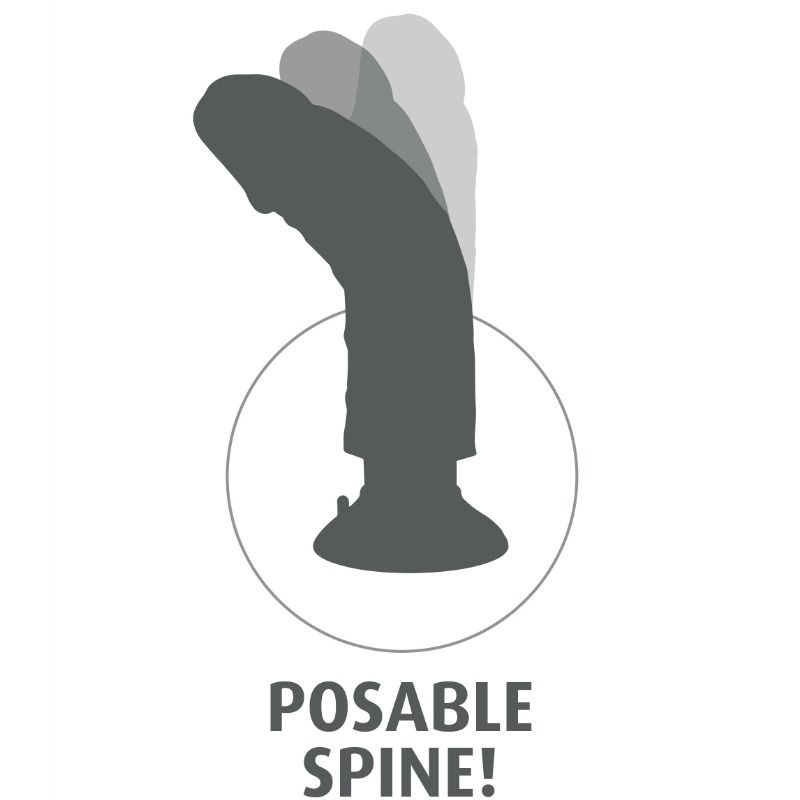 King Cock - 6"- 15.24 cm Vibrating Cock Flesh 6